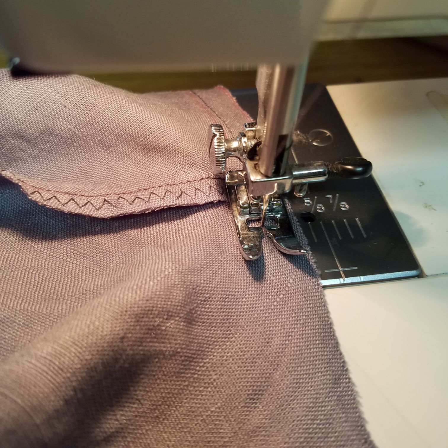 sewing linen fabric